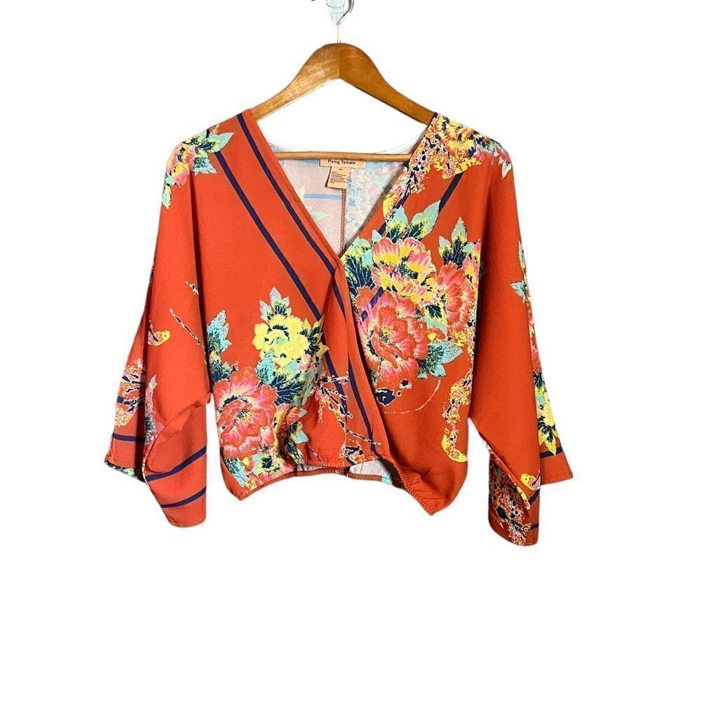 Flying tomato floral patterned blouse. Size xs